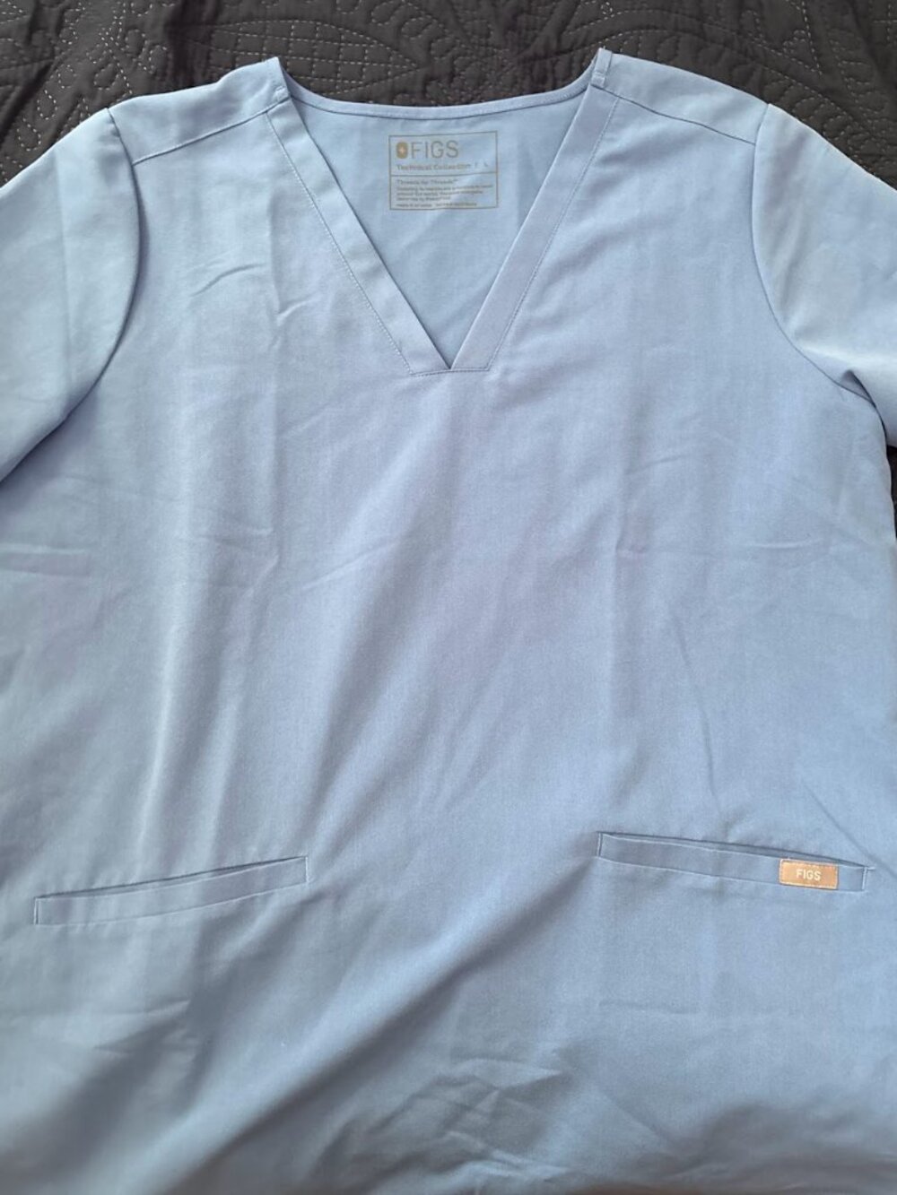 FIGS Casma Scrub Top - Ceil Blue